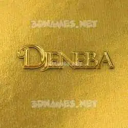 djeneba in All Gold style - 3D name wallpaper