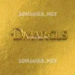dmarcus in All Gold style - 3D name wallpaper