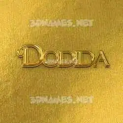 dodida in All Gold style - 3D name wallpaper