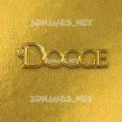 dogge in All Gold style - 3D name wallpaper