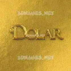 dolar in All Gold style - 3D name wallpaper