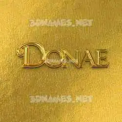 donae in All Gold style - 3D name wallpaper