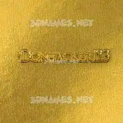 donhacker123 in All Gold style - 3D name wallpaper