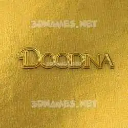 doodina in All Gold style - 3D name wallpaper