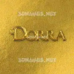 dorra in All Gold style - 3D name wallpaper