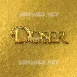 doser in All Gold style - 3D name wallpaper