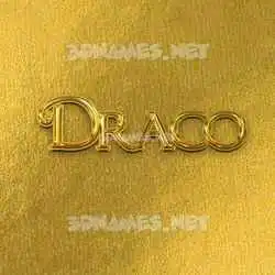 draco in All Gold style - 3D name wallpaper