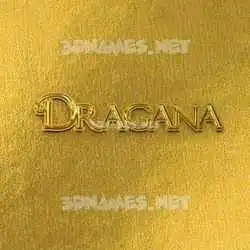 dragana in All Gold style - 3D name wallpaper