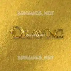 drawing in All Gold style - 3D name wallpaper