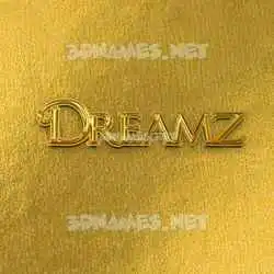 dreamz in All Gold style - 3D name wallpaper