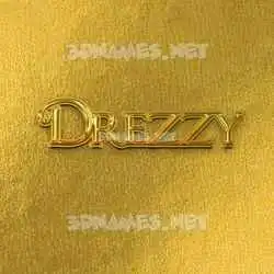 drezzy in All Gold style - 3D name wallpaper