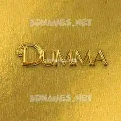 dumma in All Gold style - 3D name wallpaper