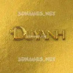 duyanh in All Gold style - 3D name wallpaper