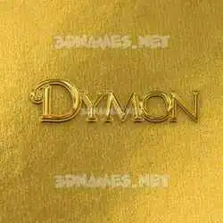 dymon in All Gold style - 3D name wallpaper