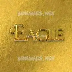 eagle in All Gold style - 3D name wallpaper