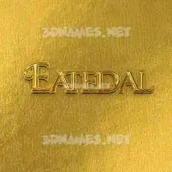 eatedal in All Gold style - 3D name wallpaper