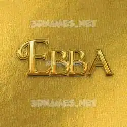 ebba in All Gold style - 3D name wallpaper