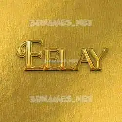 eelay in All Gold style - 3D name wallpaper