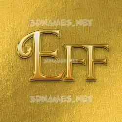 eff in All Gold style - 3D name wallpaper