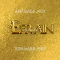 efrain in All Gold style - 3D name wallpaper