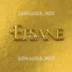 efsane in All Gold style - 3D name wallpaper