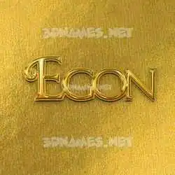 egon in All Gold style - 3D name wallpaper