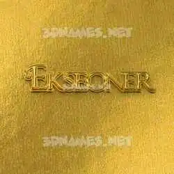 ekseoner in All Gold style - 3D name wallpaper