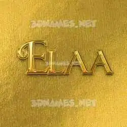 elaa in All Gold style - 3D name wallpaper