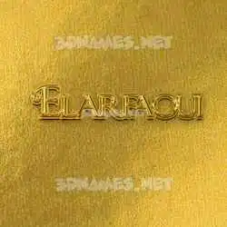 elarfaoui in All Gold style - 3D name wallpaper