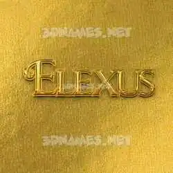elexus in All Gold style - 3D name wallpaper