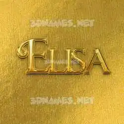 elisa in All Gold style - 3D name wallpaper