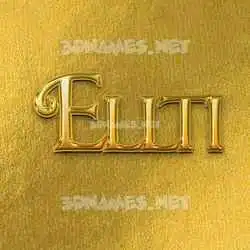 ellti in All Gold style - 3D name wallpaper