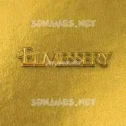 elmessery in All Gold style - 3D name wallpaper