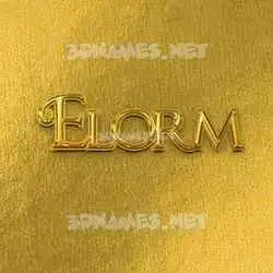 elorm in All Gold style - 3D name wallpaper