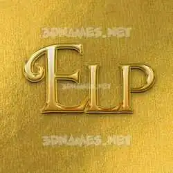 elp in All Gold style - 3D name wallpaper