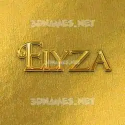 elyza in All Gold style - 3D name wallpaper