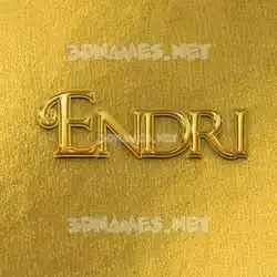 endri in All Gold style - 3D name wallpaper