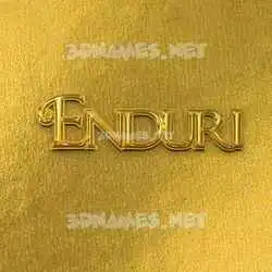 enduri in All Gold style - 3D name wallpaper