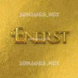 enerst in All Gold style - 3D name wallpaper
