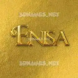 enisa in All Gold style - 3D name wallpaper