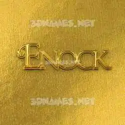 enock in All Gold style - 3D name wallpaper