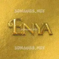 enya in All Gold style - 3D name wallpaper
