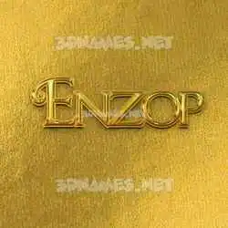 enzop in All Gold style - 3D name wallpaper