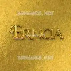 erncia in All Gold style - 3D name wallpaper