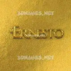 ernesto in All Gold style - 3D name wallpaper