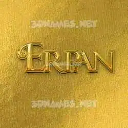 erpan in All Gold style - 3D name wallpaper