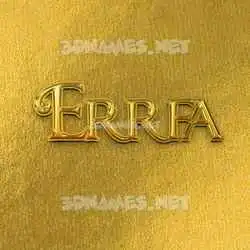 errfa in All Gold style - 3D name wallpaper
