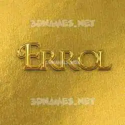 errol in All Gold style - 3D name wallpaper