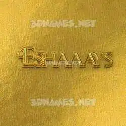 eshaaays in All Gold style - 3D name wallpaper