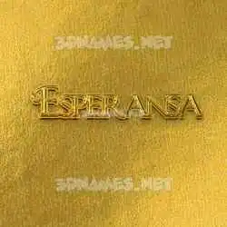 esperansa in All Gold style - 3D name wallpaper